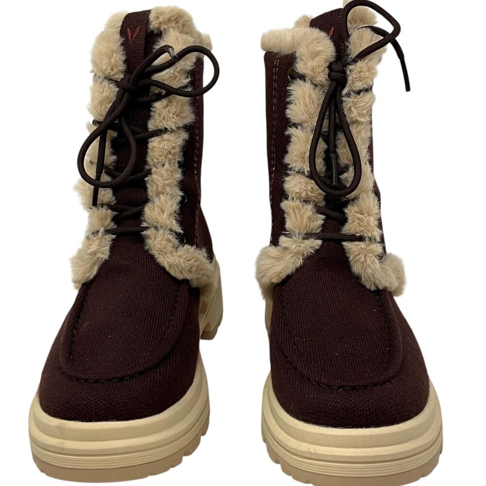 VIVAIA Faux Fur Water-Repellent Lightweight Warm Boots Terry Womens US 9 EUR 40 - Picture 2 of 9